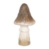 Clayre & Eef 6CE1764 Fungo decorativo in ceramica marrone bianco Ø 12x22 cm