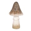 Clayre & Eef 6CE1764 Fungo decorativo in ceramica marrone bianco Ø 12x22 cm