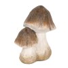 Clayre & Eef 6CE1768 Decorazione Funghi in ceramica marrone bianco 10x7x12 cm