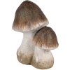 Clayre & Eef 6CE1768 Decorazione Funghi in ceramica marrone bianco 10x7x12 cm