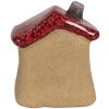 Clayre & Eef 6CE1778 Casa decorativa in ceramica marrone rossa 7x6x8 cm