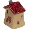 Clayre & Eef 6CE1778 Casa decorativa in ceramica marrone rossa 7x6x8 cm