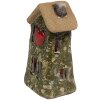 Clayre & Eef 6CE1779 Casa decorativa in stile country in ceramica verde marrone Cuore 5x5x10 cm