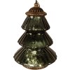 Clayre & Eef 6GL4574GR Albero di Natale LED in vetro verde Ø 16x22 cm stile country