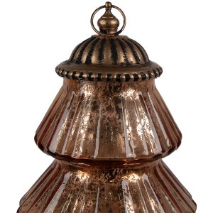 Clayre & Eef 6GL4574KO Albero di Natale LED Ø 16x22 cm in vetro rame stile country