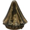 Clayre & Eef 6GL4588 Albero di Natale LED Vetro Oro Ø 14x16 cm 2xAAA