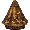 Clayre & Eef 6GL4588 Albero di Natale LED Vetro Oro Ø 14x16 cm 2xAAA
