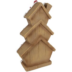 Clayre & Eef 6MG0051 Decorazione Casa LED Marrone Bianco 24x11x41 cm 2xAAA