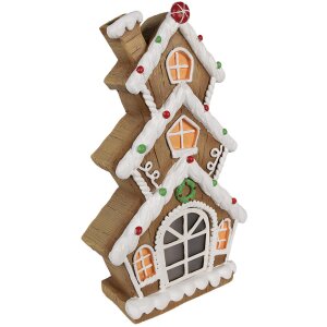 Clayre & Eef 6MG0051 Decorazione Casa LED Marrone Bianco 24x11x41 cm 2xAAA