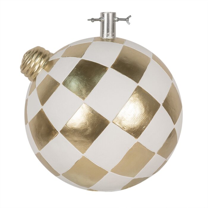 Clayre & Eef 6MG0053 Piantana per albero di Natale Oro Bianco 42x42x44 cm