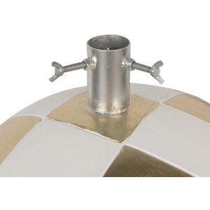 Clayre & Eef 6MG0053 Piantana per albero di Natale Oro Bianco 42x42x44 cm