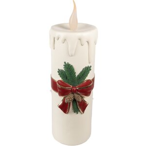 Clayre & Eef 6PR4237 Candela decorativa LED Bianco...