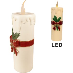 Clayre & Eef 6PR4237 Candela decorativa LED Bianco...