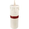 Clayre & Eef 6PR4237 Candela decorativa LED Bianco Rosso 18x20x56 cm 3xAA