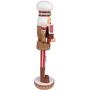 Clayre & Eef 6PR4257 Decorazione natalizia Schiaccianoci Marrone Rosso 13x12x46 cm Poliresina