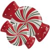 Clayre & Eef 6CE1848L Piatto grande 32x21x3 cm Rosso Bianco Dolomite