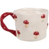 Clayre & Eef 6CEMU0151 Tazza Rospo Beige Rosso 200 ml 13x9x7 cm