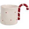 Clayre & Eef 6CEMU0153 Tazza in ceramica beige rossa 325 ml Stile country 14x9x10 cm