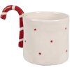 Clayre & Eef 6CEMU0153 Tazza in ceramica beige rossa 325 ml Stile country 14x9x10 cm