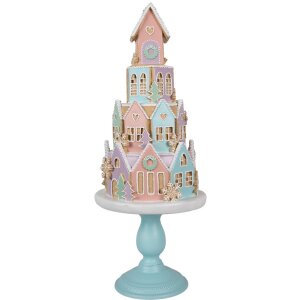 Clayre & Eef 5PR0136 Casa decorativa Colori pastello Blu Rosa Ø 24x59 cm Poliresina