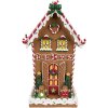 Clayre & Eef 6PR4251 Decorazione casa di pan di zenzero marrone bianco 18x14x31 cm