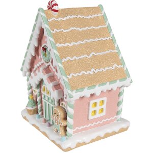 Clayre & Eef 6PR4263 Casa decorativa rosa 20x16x25 cm...