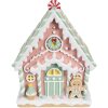 Clayre & Eef 6PR4263 Casa decorativa rosa 20x16x25 cm in poliresina Natale