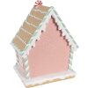 Clayre & Eef 6PR4263 Casa decorativa rosa 20x16x25 cm in poliresina Natale