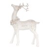 Clayre & Eef 6PR4284 Decorazione Cervo Bianco 13x5x19 cm Poliresina