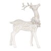Clayre & Eef 6PR4284 Decorazione Cervo Bianco 13x5x19 cm Poliresina