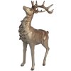 Clayre & Eef 6PR4294 Decorazione Cervo marrone color oro 33x16x42 cm