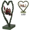 Clayre & Eef 65531 LED decorazione cuore gnomo 26x9x28 cm decorazione natalizia casa di campagna