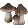 Clayre & Eef 6CE1766 Funghi decorativi in ceramica marrone bianco 10x8x13 cm