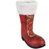 Clayre & Eef 6MG0048 Stivali per decorazioni natalizie Rosso Bianco 32x19x36 cm