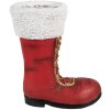 Clayre & Eef 6MG0048 Stivali per decorazioni natalizie Rosso Bianco 32x19x36 cm