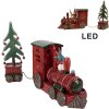 Clayre & Eef 6PR4239 Treno con decorazione LED Rosso Verde 30x7x21 cm Casa di campagna
