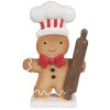 Clayre & Eef 6PR4275 Uomo di Pan di Zenzero Decorazione Marrone Bianco 11x4x18 cm