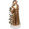 Clayre & Eef 6PR4279 Decorazione Babbo Natale color oro 25x18x50 cm Poliresina