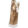 Clayre & Eef 6PR4279 Decorazione Babbo Natale color oro 25x18x50 cm Poliresina