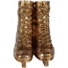 Clayre & Eef 6PR4280 Pattini da ghiaccio decorativi color oro 15x12x17 cm Poliresina