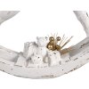 Clayre & Eef 6PR4285 Cavallo a dondolo decorativo bianco antico 25x7x25 cm in poliresina
