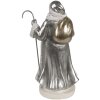 Clayre & Eef 6PR4301 Figura decorativa di Babbo Natale Argento 11x9x20 cm in Poliresina