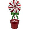 Clayre & Eef 6Y5626 Decorazione Lecca Lecca Rosso Bianco Metallo 12x9x26 cm