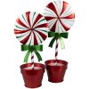 Clayre & Eef 6Y5626 Decorazione Lecca Lecca Rosso Bianco Metallo 12x9x26 cm
