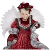 Clayre & Eef 50775 Angelo decorativo rosso 60x40x86 cm Tessile Plastica Natale