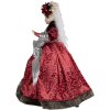 Clayre & Eef 50775 Angelo decorativo rosso 60x40x86 cm Tessile Plastica Natale