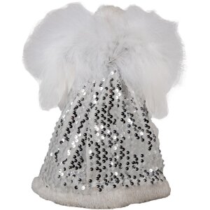 Clayre & Eef 65617 Decorazione Angelo Bianco Argentato 20x15x28 cm
