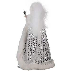 Clayre & Eef 65617 Decorazione Angelo Bianco Argentato 20x15x28 cm