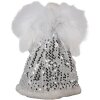 Clayre & Eef 65617 Decorazione Angelo Bianco Argentato 20x15x28 cm