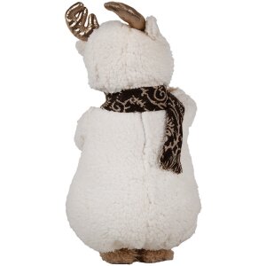 Clayre & Eef 65619 Decorazione Orso Bianco Beige 22x16x40 cm Stile country